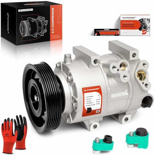 A-Premium Air Conditioner AC Compressor with Clutch Compatible with Kia & Hyundai Models - Sportage 2.0L 2.4L 2017-2019, Tucson 2.4L 2018