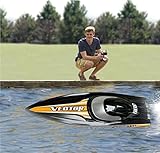 Ready to Run, 31.5" Large Remote Control Speedboat for Adults, S2.0 RC Brushless Boat Submarine 70km/h+ Global Limited Sales, Two 4200 mAh Battery for Power at Same time（Standard