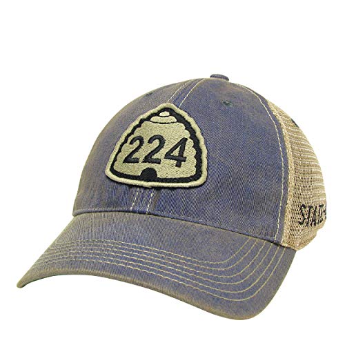 STATE 45 U224 The Road to Park City Trucker Hat | Utah Snapback Hats | Baseball Cap | Trucker Hats | Ponytail Baseball Cap Blue