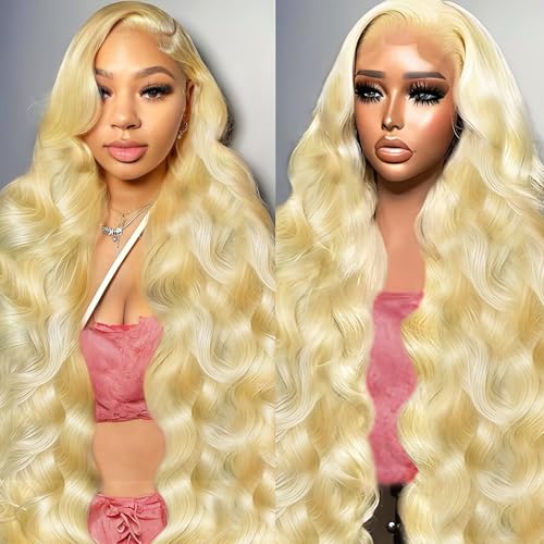 SBDSBD 30 Inch 613 13x6 Lace Front Wig Human Hair 200 Density Blonde Body Wave Lace Front Wigs Human Hair Pre Plucked 613 HD Lace Frontal Wig 13x6 Blonde Wig Human Hair 613 Human Hair Wig for Women