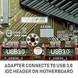 LINKUP - USB-C Front Panel Adapter - Converts Motherboard 3.0/3.1 IDC20 19-Pin Header to Type-C (A-Key) - Designed for All USB-C Devices - Solid Construction for Durability and Longevity - 2-Pack