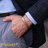 MagnetRX® Copper Magnetic Bracelets – Effective Pure Copper Bracelet for Men and Women – Copper Cuff Adjustable Bracelet Bangles (Twisted Copper)