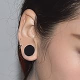 JOYTOYOU 26Pcs Black Silicone Ear Gauge Plugs Stretching Kit Double Flared Flesh Tunnels Saddle Expander Set 8g to 1"