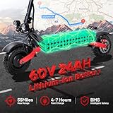 S3 Electric Scooter for Adults, 6000W Dual Motors, 60V 24Ah Battery, Up to 50MPH & 55 Miles, 11" Tires, Off-Road E-Scooter with Dual Brake & Suspension Systems, Folding Commuter Electric Scooter