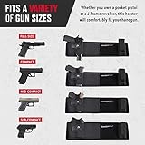 Belly Band Holster for Men and Women - Gun Holster by ComfortTac, Fits Smith and Wesson, Shield, Glock 19, 17, 42, 43, P238, Ruger LCP, and Similar Guns for Most Pistols and Revolvers