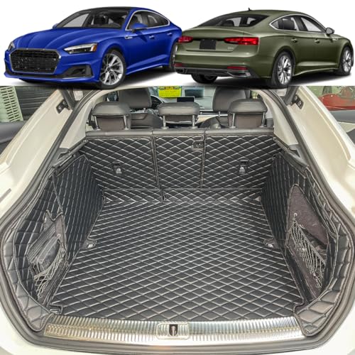 7DEEKEI Cargo Mat Compatible with 2018-2025 Audi A5 Trunk Mat (and Rear Left and Right Side Panels) Cargo Liners Audi S5 ＆ A5 (Sportback Only)