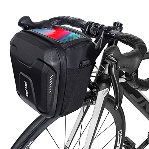 WILD MAN Quick Release 3.5L Hard Shell Waterproof Scooter Storage Bag with Touch Screen for Kick Scooters Folding Bike(GS9)