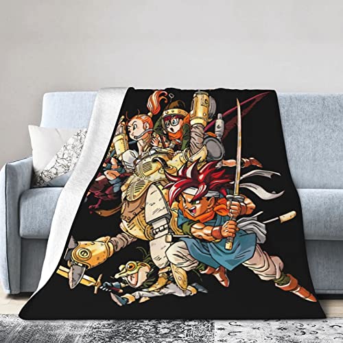 Chrono Music and Trigger Throw Blanket Soft Flannel Fleece Blanket Warm Cozy Printed Sofa Blankets 50"x40"