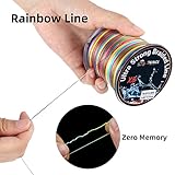 RUNCL Braided Fishing Line, 8 Strand Abrasion Resistant Fishing Line Braid, Super Durable, Smooth Casting, Zero Stretch, Smaller Diameter, Hi Vis, 328-1093 Yards, 12-100LB(70LB,1093yds)