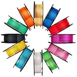 MIKA3D 12 in 1 Bright Shine 3D Printer Silk PLA Filament Bundle, Most Popular Colors Pack, 1.75mm 500g per Spool, 12 Spools Pack, Total 6kgs Material with One Bottle of 3D Printer Stick