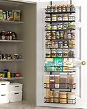 Moforoco 9-Tier Over The Door Pantry Organizer, Pantry Organization and Storage, Black Hanging Basket Wall Spice Rack Seasoning Shelves, Home & Kitchen Bedroom Bathroom House Essentials