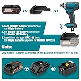 Adapter for RIDGID AEG 18V Li-ion Battery Convert to for Makita 18V Battery, Use for Makita 18V Battery Cordless Power Tools (Adapter Only)