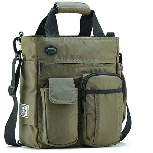 Crossbody Messenger Bag Men Waterproof Shoulder Business Work Bag Nylon with Headphone Port