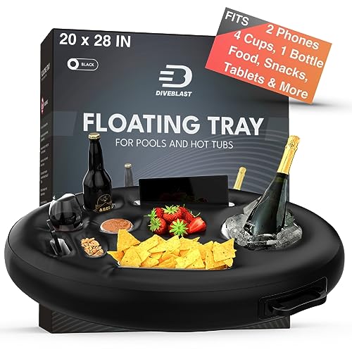 DIVEBLAST: Premium Floating Drink Holder for Pool, Hot Tub Accessories for Adults - Holds Up to 50 LBS - Fun Swimming Pool Accessories for Adults, Cool and Unique Drink Floaties