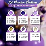 ALL-IN-1 Purple and Gold Balloon Arch & Garland Kit – Small and Large Purple Gold Balloons with Gold Confetti – Lavender, Dark Purple, Pastel Purple Lilac Party Decorations for Birthday and Graduation