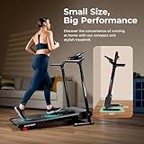 Sunny Health & Fitness Smart Foldable Exercise Running Walking Treadmill, Easy Assembly, LCD Performance Monitor, Device Holder, and SunnyFit® App Enhanced Bluetooth Connectivity - SF-T7610SMART