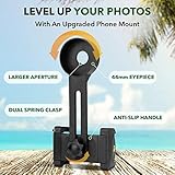 STARSCOPE Monocular G3 Phone Mount - Dual Spring-Loaded Telescope Phone Adapter Mount | Foldable Monocular Telescope for Smartphone Mount | Adjustable, Clip-On Monocular Telescope Phone Mount