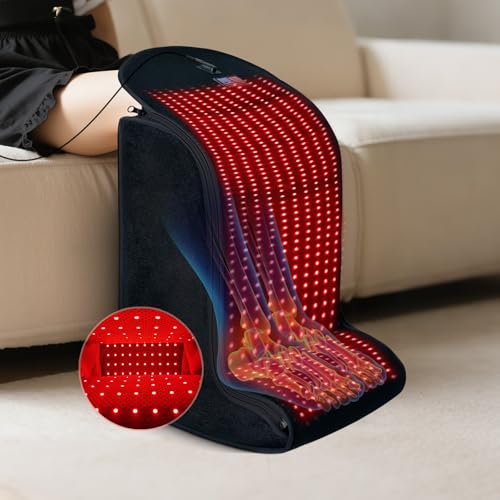 Red-Light-Therapy-for-Feet,2025 Upgraded 4 Modes for Legs Ankle,Infrared Light Therapy Consisting of 420 Dual Wavelength LED,Adjustable Power and Time Controller(13.8 * 11 * 18.1IN)