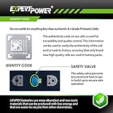 ExpertPower 32 Pack 3.2V 304Ah LiFePO4 Lithium Battery Cell | UL2580 A+ Grade 4000-7000 Cycles & 10-Year LifeSpan | Deep Cycle Rechargeable & EV Grade | Home, Cabin, Off-Grid, Solar, Golf Cart, ATV