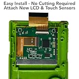 Game Boy Color 2.45 Inch IPS Backlight LCD Screen Replacement Kit [DROP-IN, NO SOLDER] for Gameboy Color GBC (White)