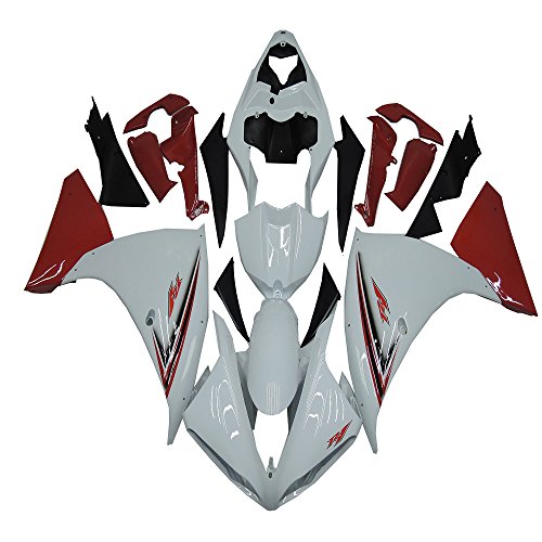 NT FAIRING Glossy White Red Injection Mold Fairing Fit for Yamaha 2009 2010 2011 YZF R1 R1000 YZF-R1 New Painted Kit ABS Plastic Motorcycle Bodywork Aftermarket