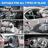 GLASS POLISH DIY 3” Windshield Polishing Kit for Car Glass Restoration, Remove Wiper Blade Damage, Fine Scratches, Haziness, and Water Spots, Restore Glass Clarity and Shine - GP21005