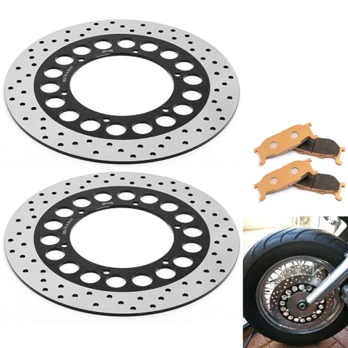 SFriding 298mm Front Brake Rotors Pads for Yamaha XVZ1300 Royal Star XVZ1300CT Tour Deluxe / XV1600 Road Star 1600 2004 2005