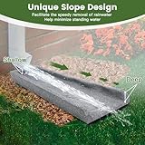 Sekcen 2 Pack Rubber Downspout Splash Block Rain Gutter Down Spout Drain Trays Gray