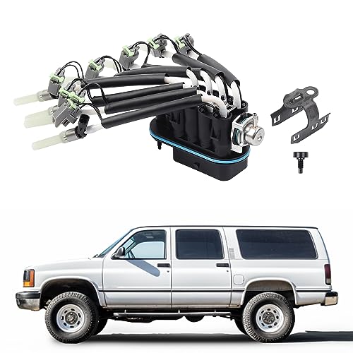Dasbecan Spider Fuel Injector w/Retaining Bracket Compatible with GMC Chevy Pickup Truck Suburban Express Savana Cadillac 5.0L 5.7L 1996-2002 Replace# FJ504 89060440 2173029 4G1888 833221028 93441235