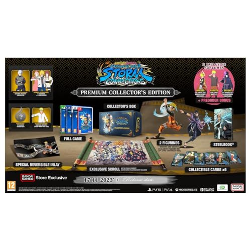 Naruto_Boruto Ultimate Ninja Storm Connections Premium Collector's Edition, PS5, Includes Figurines, Steelbook, Cards, Scroll
