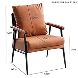 QIUPAI Mid Century Chair, Upholstered Accent Armchair, with Wood Frame and Technical Cloth Pad, for Living Room/Bedroom Leisure Sofa F