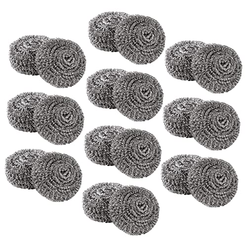BUTIFULSIC 20-Pack Heavy Duty Stainless Steel Wire Cleaning Balls for Dishwashing 30g Scrubbers for Kitchen Pots and Pans Sturdy Metal Dish Brush for Home Use