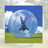 Human Hamster Ball Inflatable 8.2ft/2.5m Zorb Ball Bubble Soccer for Outdoor Sport, Zorbing Ramp