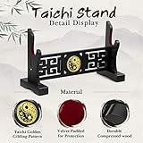 Ekkhysis Taichi Sword Stand Padded Hook Katana Stand Holder Display Hanger for Light Saber Samurai Sword Cosplay Blade Tanjirou Demon Slayer Genshin Impact Weapon Display Stand (1-Tier)