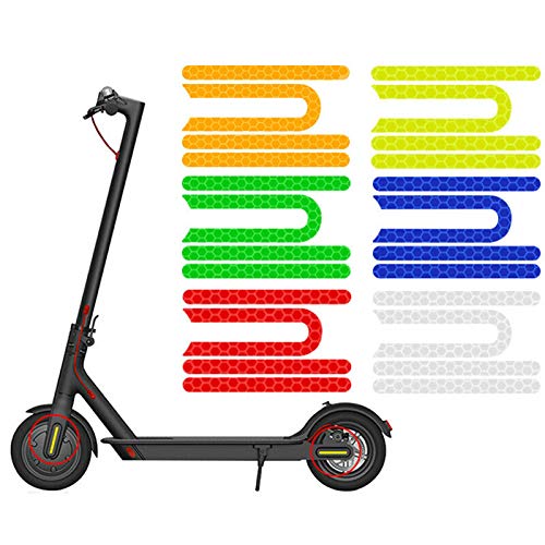 Chuancheng 6 Pack for Xiaomi Mijia M365 Pro Electric Scooter Reflective Sticker Reflector 6 Colors