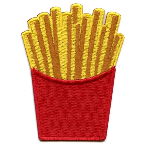 French Fries Patch Fast Food DIY Iron On Embroidered