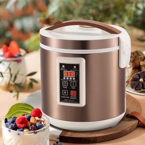 Moongiantgo 7.5L Black Garlic Fermenter, Automatic Intelligent Control Garlic Fermenter Natto, Yogurt, Kimchi, Wine Fermenter Machine, Garlic Cooker with Precise Time Temperature Control, 110V (Brown)