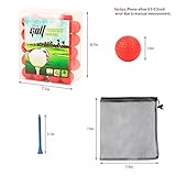 REYSHIN 50 Packs Foam Golf Practice Balls - Realistic Feel and Long Lasting Limited Flight - Soft for Indoor or Outdoor Training, Multipurpose Nylon Drawstring Sack and 10 PCS Golf Tees (H03)