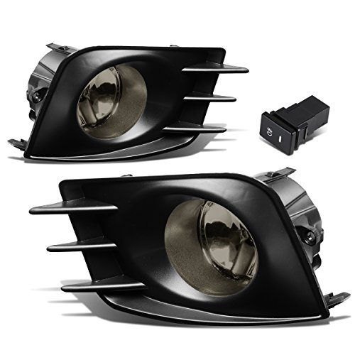 Auto Dynasty Fog Lights Assembly Compatible with 2011-2013 Scion tC Front Bumper Driving Fog Lamps w/Switch, Driver and Passenger Side, Smoked Lens