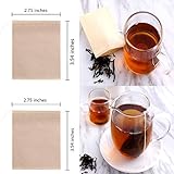 400 Pack Disposable Drawstring Tea Filter Bags Safe & Natural Unbleached Paper Tea Infuser Drawstring Empty Bag for Loose Leaf Tea (7 x 9, Natual Color)