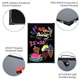 Voilamart LED Message Writing Board, 32" x 24" Flashing Illuminated Erasable LED Message Chalkboard Neon Effect Menu Sign Board with Remote Control, 8 Colors Chalk Markers