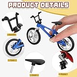 Poen 24 Pcs Kids Mini Finger Bikes Party Favors, Miniature Fidget Bicycle Toy Metal Finger Bikes for Students Class Prizes Birthday Gift Goodie Bag Stuffers Carnival Prizes Christmas Stocking Fillers