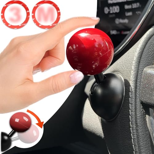 𝟯𝗠 Tape | Car Joystick Push Start Button Cover, Metal Push to Start Accessories, Car Starter Engine Start Stop Button Cover, Cool Car Accessories Interior Decor Push to Start Button Rocker, red