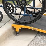 30" L Silver Spring Aluminum Adjustable Solid Wheelchair Threshold Ramp, 400 lb. Weight Capacity