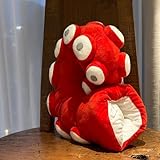 Yoholto Octopus Tentacles Plush Pillow, Tentacles Stuffed Animal, Interesting Plush Gift for Kids Adults(17.7 * 13.7in,Red)