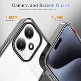 Smartphone Back Case Crystal Clear Compatible with Infinix Hot 30 Play Case, Hard Acrylic PC, Ultra Thin Protective Back Cover, Anti-Scratch Shock Absorbing Cover Compatible with Infinix Hot 30 Play C