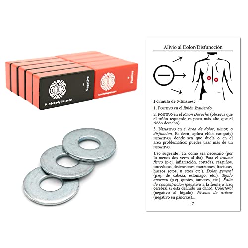SaveMeMagnets - Kit de terapia de biomagnetismo | 10 imanes curativos y guía ilustrada | Ideas para el bienestar y el equilibrio | Barras magnéticas de autoterapia | Productos de terapia magnética