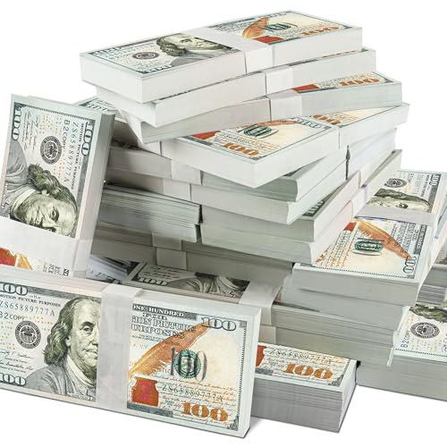800 Pcs Fake Money Prop Money Play Money Movie Props, Education Preschool Learning Toy for Music Video, Stage Performance, Develops Early Math Skills, Preschool Math Games and Parties.