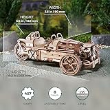 UGEARS Wooden 3D Puzzles for Adults - Three-Wheeler UGR-S Motorcycle Model Kit with Spring Motor, Functional Steering and Chain Drive – DIY Model for Motorcycle Enthusiasts 457 Pcs