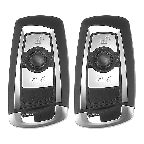 X AUTOHAUX 2pcs 315MHz KR55WK49863 Replacement Smart Proximity Keyless Entry Remote Key Fob for BMW 1 2 3 4 5 6 7 Series 2009-2017 3 Buttons with Door Key PCF794 Chip